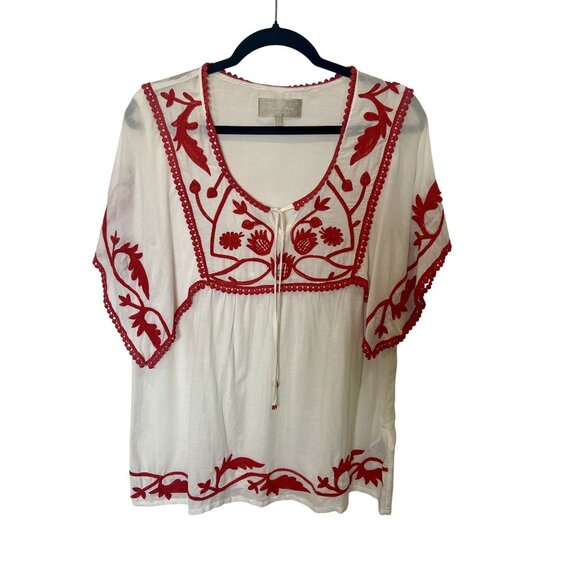 Pedro del Hierro Embroidered Boho Top EUR Large  Boho * Casual * Vacation - Picture 1 of 12
